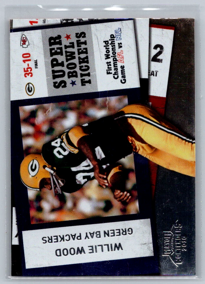 2010 Playoff Contenders 3 Willie Wood Green Bay Packers Super Bowl Ticket - Image 1 of 2