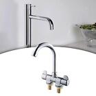 Folding Faucet Deck Mount Hot and Cold Water Faucet for Toilet Bathroom Sink