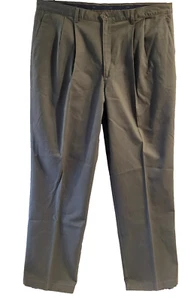Neu Dockers 44 x 34 klassische Passform Khakis Plissee Twill keine Falten Baumwolle Moos Neu mit Etikett - Bild 1 von 23