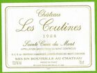 Etiquette de Vin-Sainte Croix du Mont-1988-Château les Coutines-Réf.469