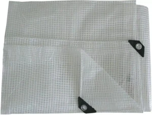 Strapazierfähige verstärkte Netz Klar Plane 100% Wasserdicht PE Kunststoff 100 g/m² - Bild 1 von 15