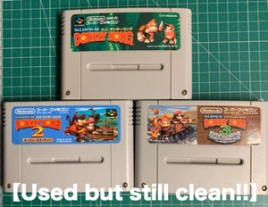 Super Donkey Kong Country 1 2 3 Nintendo Super Famicom SNES Japan - Picture 1 of 10