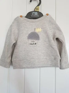 Mothercare Cute Jumper*BNWT*up To 1 Month*grey*winter*warm*acorn - Picture 1 of 4