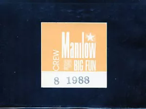 Barry Manilow 1988 - Big Fun Tour - Satin Backstage Pass Crew March 8 Yellow - Bild 1 von 1