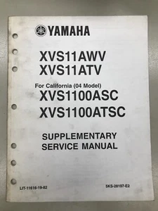 Yamaha service manual supplement forXVS11, see description. PN  LIT-11616-19-82 - Bild 1 von 3