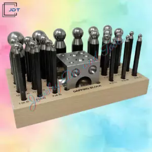Dapping Punch & Block Set of 24 Pcs | Jewelry Tools | Premium Quality | JDT | - Picture 1 of 4