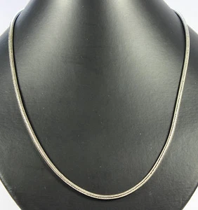 Snake Chain Real 925 Silver 3,2mm Necklace Gemstone Jewellery ca.51cm Long - Picture 1 of 2