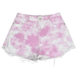 Neu mit Etikett Tiger Mist Arabella High-Waist Batik Denim Shorts Gr. Medium roher Saum - Bild 1 von 4