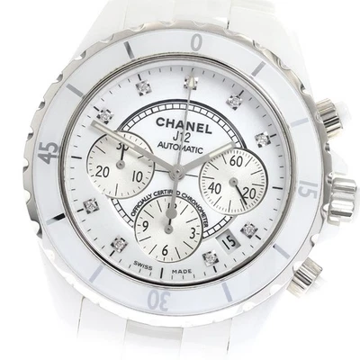 CHANEL J12 white ceramic H2009 9P diamond chronograph Automatic Men's_911789 - Image 1 of 4