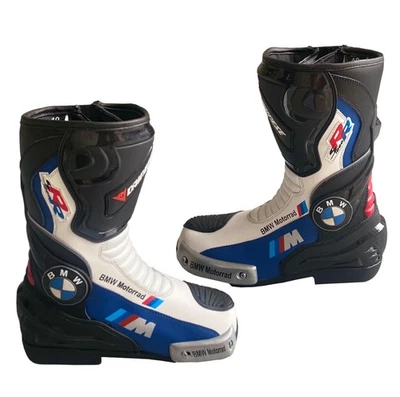 BMW S1000RR Leather Motor cycle Raching boots Premium motorbike Riding shoes. - Image 1 of 4