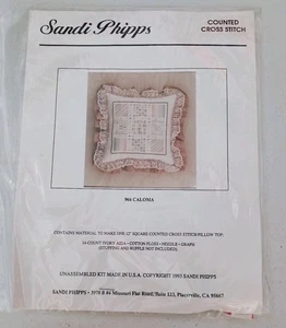Sandi Phipps Counted Cross Stitch Kit Caloma #966 NOS Makes One 12" Pillow Top - Picture 1 of 4