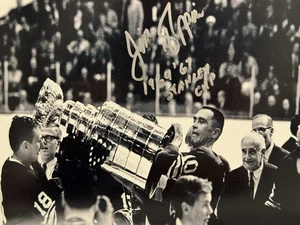 Jim Pappin 1964 1967 Stanley Cup handsigniertes Toronto Maple Leafs 8x10 Foto COA - Bild 1 von 1