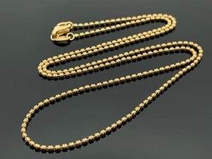SCHMUCKJAGD KUGELKETTE AUS 375/-GELBGOLD MIT KARABINER - Bild 1 von 3