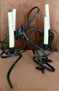 Wrought Iron Twisted Vine Candelabra w/4 Candle Holders 18”w 14”d 12.5”h - Bild 1 von 4