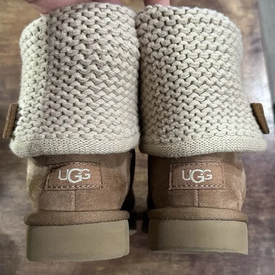 BOTAS SUÉTER UGG SHAINA GAMUZA CASTAÑO‎ sin CAJA ORIGINAL Talla 6 Mujer Foto 1 de 4