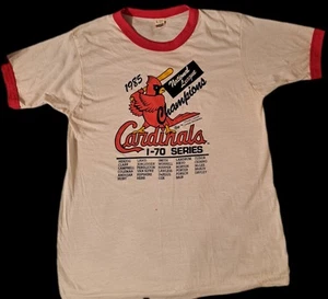 Vintage 1985 I-70 Series Cardinals Ringer Tee. Screen Stars. Size Large. - Picture 1 of 8