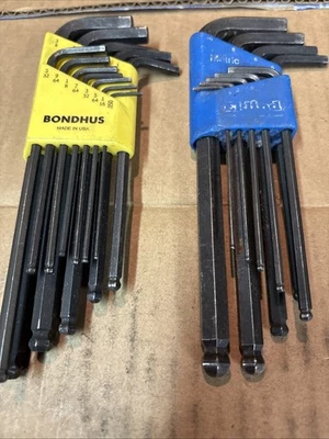 Eklind And Bondhus Metric And SAE Inch L-Hex Allen Wrench Sets - Image 1 of 4