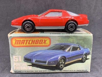Matchbox Superfast MB51: Pontiac Firebird SE (Silver base) in type L Box - Image 1 of 4