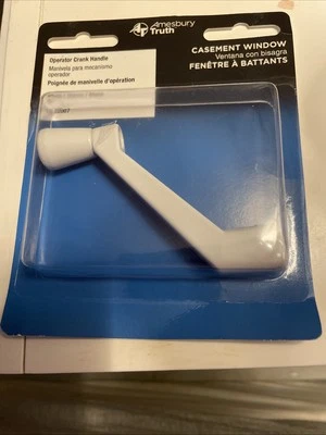 Amesbury Truth Casement Window Crank Handle 11/32 Inch Spline Folding White - Image 1 of 3