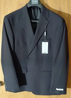 全新 Geoffrey Beene 男式运动外套西装外套 42R 黑色 - MSRP 200 美元 — 第 1/4 张图片