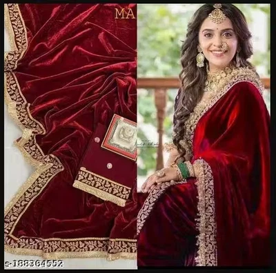 Sari de boda Bollywood para fiesta - Sari de lujo indio Foto 1 de 2