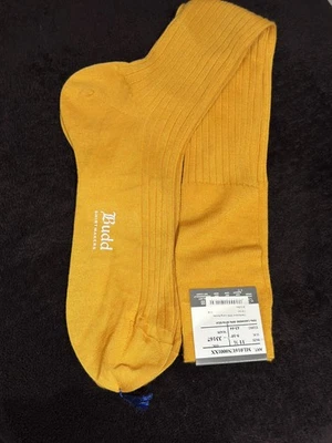 Budd Shirtmakers Men’s Long Cashmere & Silk socks  - Image 1 of 4