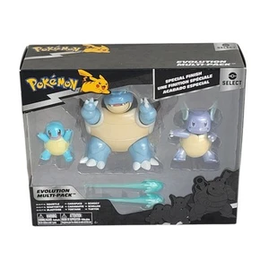 Pokemon Select Squirtle, Wartortle & Blastoise Figur Evolution Multipack - Neu - Bild 1 von 2