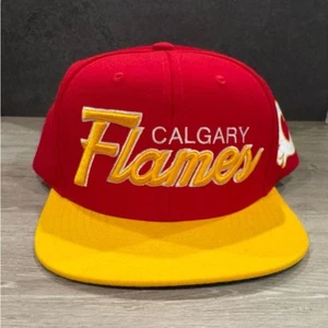 GORRA SNAPBACK CALGARY FLAMES MITCHELL & NESS NHL Hockey nueva sin etiquetas - Imagen 1 de 7