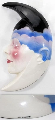 Arte de pared de cerámica Cast of Thousands Will Herrera 1981 luna creciente paisaje nuboso Foto 1 de 4