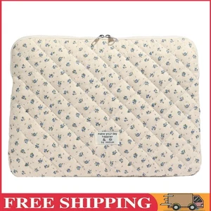 Gesteppte Laptophülle mit Blumenmuster für 15-Zoll-Laptop-Tablets (blau) - Bild 1 von 10