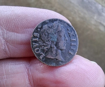 Louis XIV, Beautiful Denier Tournois 1649 In Paris - Image 1 of 4