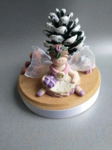 Handmade Polymer Clay Christmas Cake Topper/Table Decoration - Picture 1 of 4