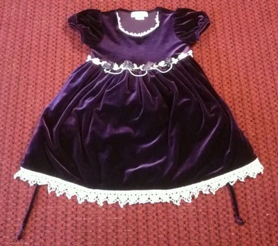 Vestido My Michelle Girls tamanho 4 roxo mistura de poliéster com alças de cintura - Imagem 1 de 4