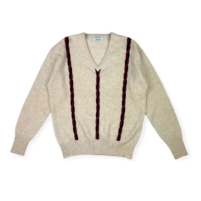 Smiths of Bermuda Men's Vintage Lambs Wool V-Neck Sweater 44 - Изображение 1 из 4