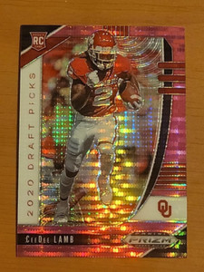 2020 Panini Prizm Draft #104 CeeDee Lamb RC Pink Pulsar Prizm Dallas Cowboys