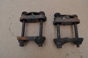 1920's 1930's antique vintage auto leaf spring shackles pair #4 - Bild 1 von 3