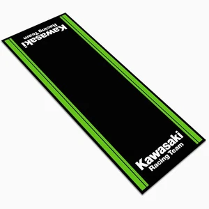 Motorcycle Garage Floor Pit Mat Workshop Kawasaki Racing Race Size 31'' x 79'' - Picture 1 of 8