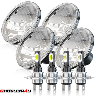 Faros LED redondos Fit Ford LTD 1968 1969 1970 1971-1978 4 piezas 5,75" 5-3/4"" Foto 1 de 4