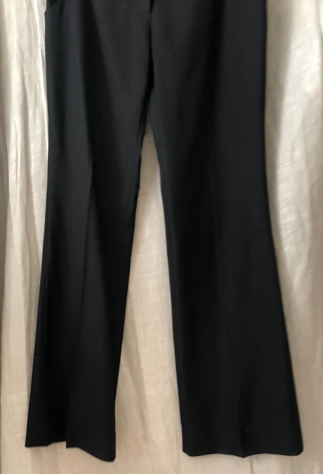 Pantalones Pantalón Stella McCartney Mujer Frente Plano Negro Lana 40 Hecho en Italia Foto 1 de 4