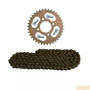 420 Chain + 37T Rear Sprocket for Dirt Pit Bike Buggies ATV Quad Motocross 125cc - Picture 1 of 9