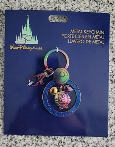 NUEVO CON ETIQUETAS Disney WDW 50th Magical Celebration Mickey Spinner Metal Llavero Iridiscente - Imagen 1 de 2
