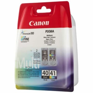 Pack 2 cartouche d'encre PG 40 PG40 CL 41 CL41 pour imprimante Canon Fax JX500 - Picture 1 of 1