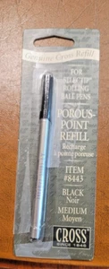 Cross Selectip Rolling Ball Pen Refills Porous-Point Black Ink Medium 8443 - Picture 1 of 3