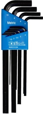 Eklind Metric Hex Wrench Key Set 9pc Black Finish 1.5-10 MM 10609 MADE IN USA - Image 1 of 4