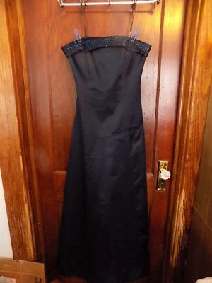 Maxi Vestido de Noche Formal Michaelangelo Baile de graduación Boda Fiesta Azul Marino talla 12 Foto 1 de 4