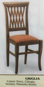 GRIGLIA SEDIA ALTA IN LEGNO COLOR NOCE CON SEDUTA IN STOFFA - Imagen 1 de 2