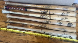 Vintage Louisville Slugger Big Leaguer 125 M110 Pro Stock Baseball Bat Lot of 6 - Picture 1 of 7