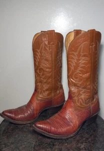 Vintage Nocona Teju Eidechsenhaut Western Cowboystiefel Stil 2906C Herren 8,5 EE - Bild 1 von 13