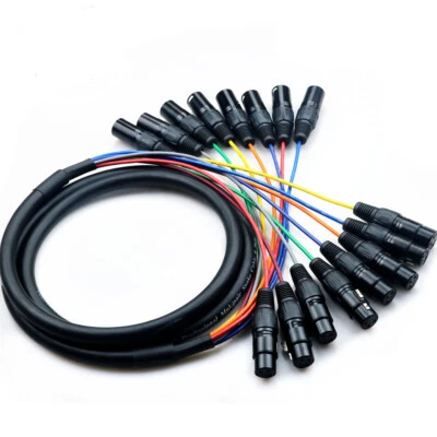 Hi-Fi 8 Channel Snake Cable 8 Pairs Male to Female Audio XLR Balanced Connectors - Image 1 of 4