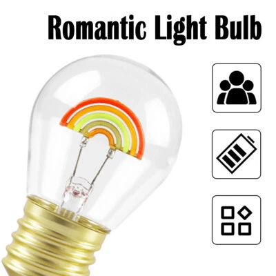 Fun Edison Creative Light Bulb Rainbow Colorful Heart-shaped Atmosphere 5V LED - Image 1 of 4